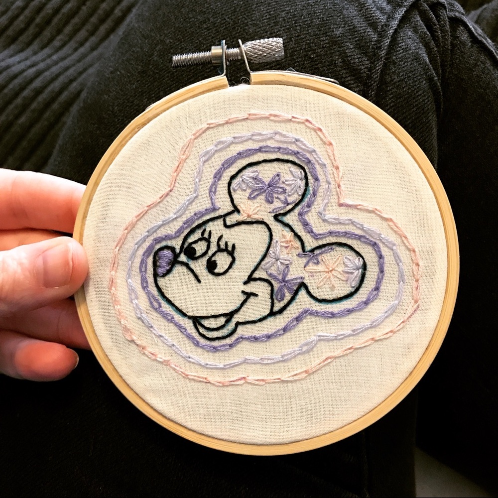 minnie flower and garden fest embroidery